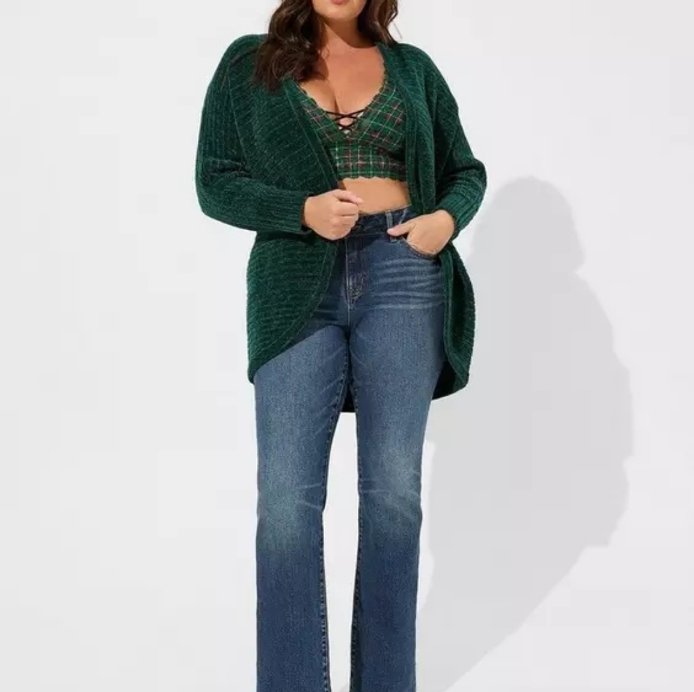 Torrid Green Women's Cardigan Sweater